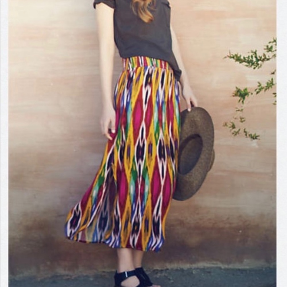Anthropologie - Vanessa Virginia silk print skirt